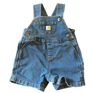 Carhartt Kids Blue Denim Overalls 6 months